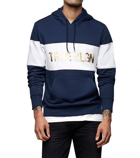 navy blue true religion hoodie