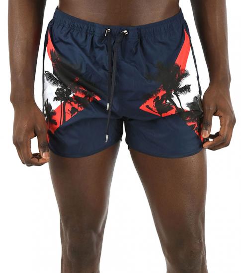 Neil Barrett Navy Blue Printed Boxer Beachwear For Men Online India At Darveys Com Women curve + plus men kids beauty. darveys