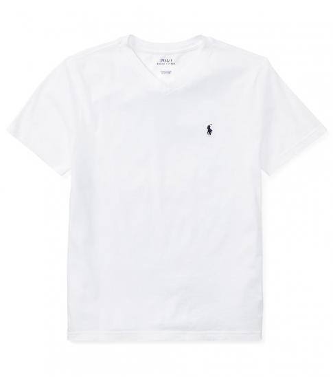 ralph lauren white v neck t shirt