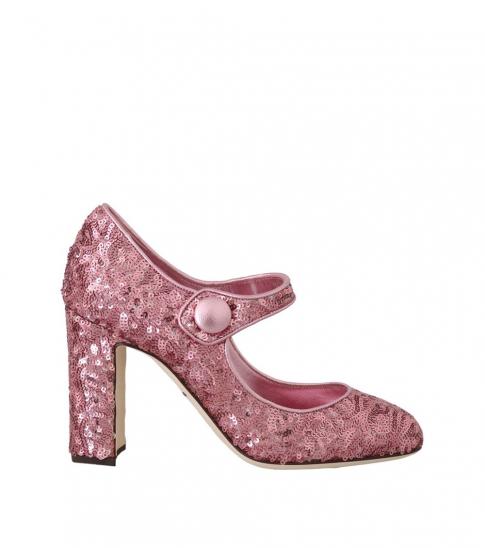 pink sequin heels