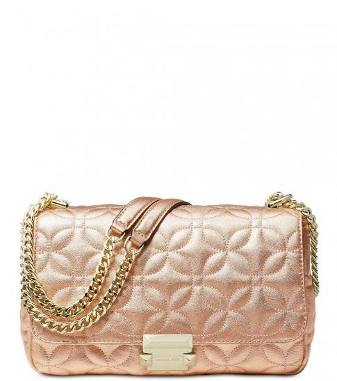 rose gold over shoulder bag