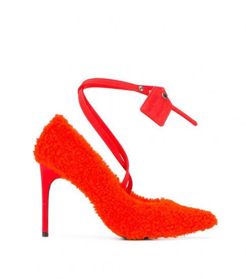 orange fur heels
