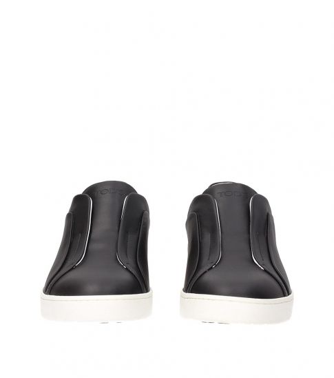 womens black laceless sneakers