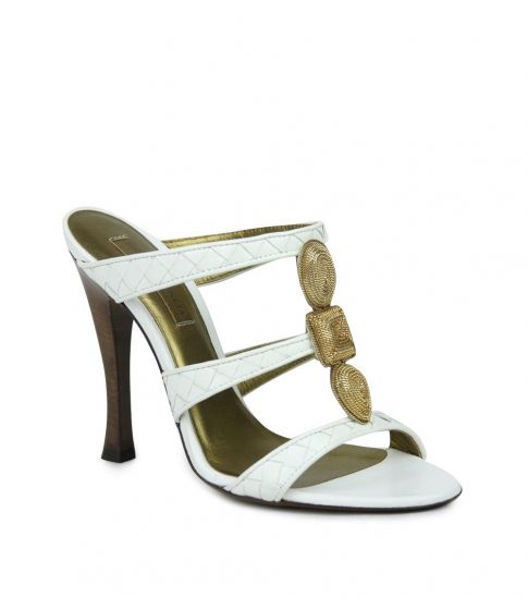 Bottega Veneta White Jeweled Leather Heels For Women Online India At Darveys Com Bottega Veneta White Jeweled Leather Heels For Women Online India At Darveys Com