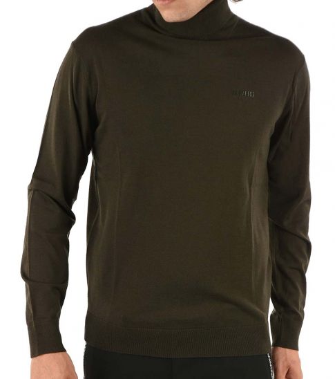 olive turtleneck