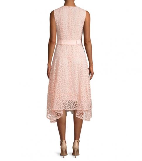 calvin klein floral print midi dress