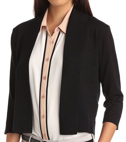 black shrug jacket