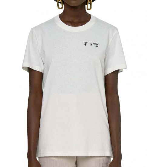 Off-White White Liquid Melt Arrow T-shirt