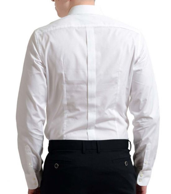 Dolce & Gabbana White Long Sleeve Dress Shirt
