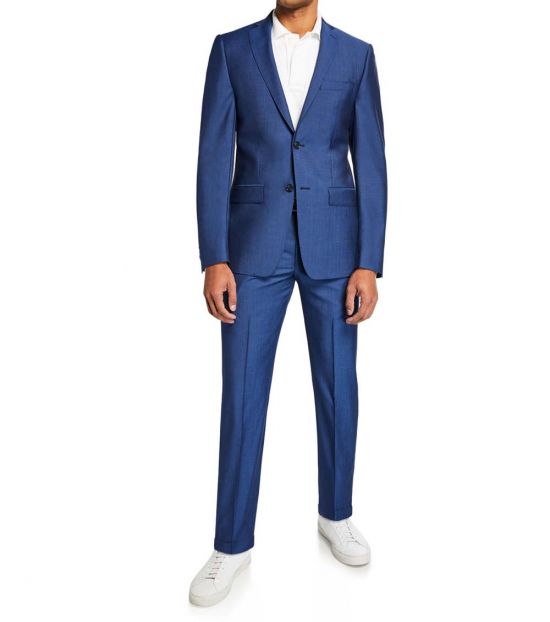 blue michael kors suit