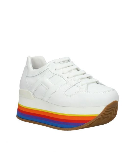 white rainbow sneakers