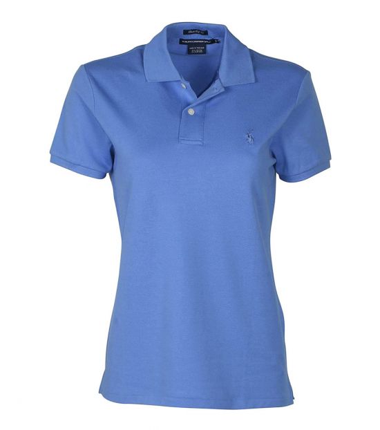 Ralph Lauren Blue Classic Golf Fit Mesh Polo Shirt