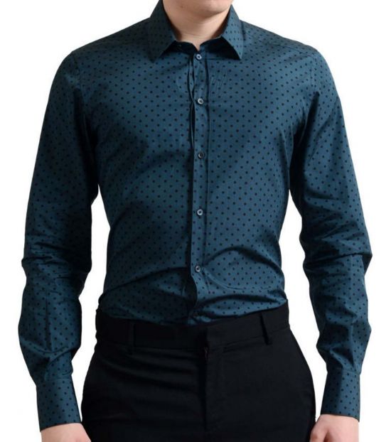 Dolce \u0026 Gabbana Blue Black Polka Dot 