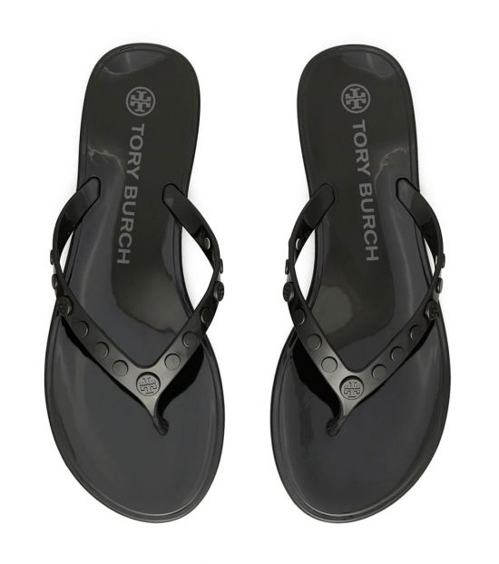 Tory Burch Black Studded Jelly Flats for Women Online India at Darveys.com