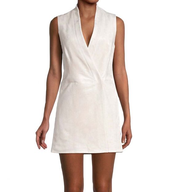 suede wrap dress