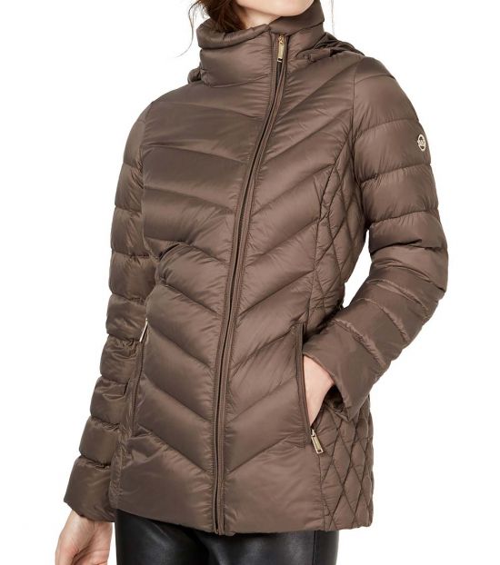 michael michael kors petite hooded packable puffer coat