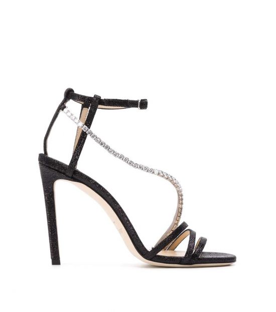 jimmy choo crystal strap heels