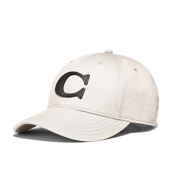 Coach White Varsity C Cap for Men 
