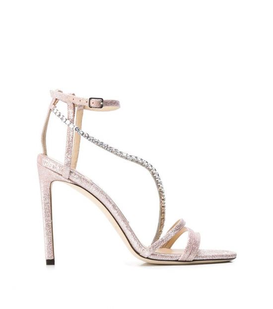 jimmy choo crystal strap heels