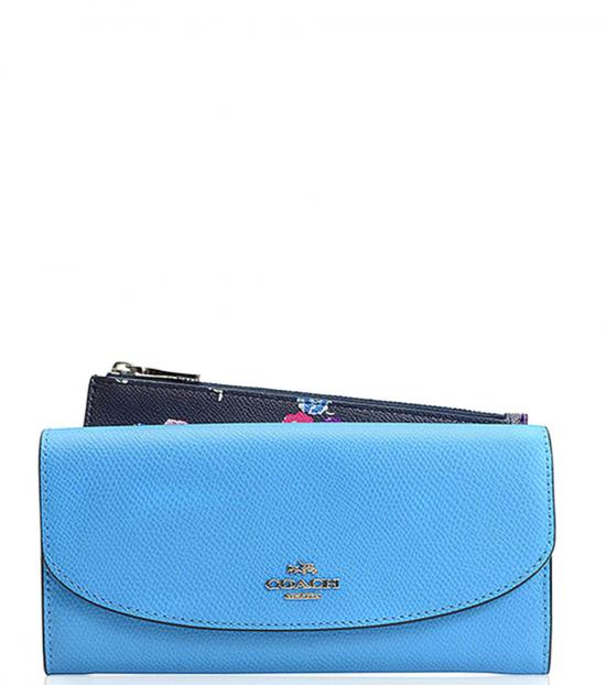 light blue coach wallet