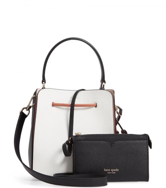 Kate Spade White Busy Small Bucket Bag