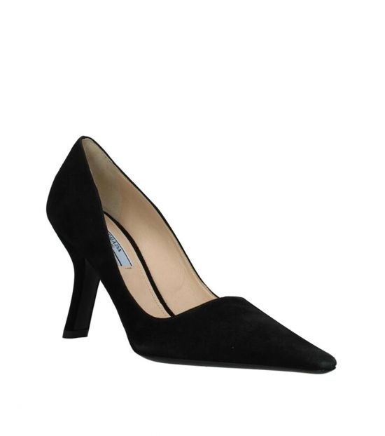 prada black suede pumps