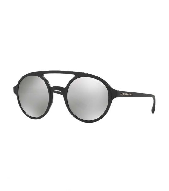 Armani Exchange Black Round Frame Sunglasses