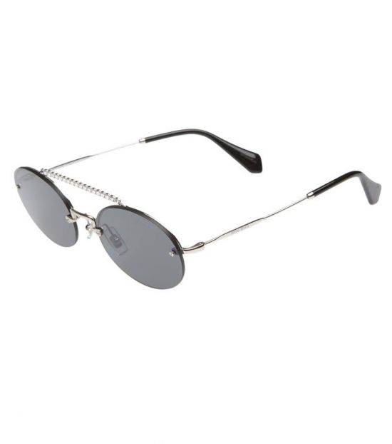 Miu Miu Grey Evolution Round Sunglasses