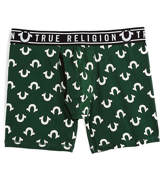 True Religion Dark Green Logo Boxer 