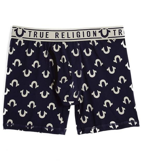True Religion Navy Blue Logo Boxer 