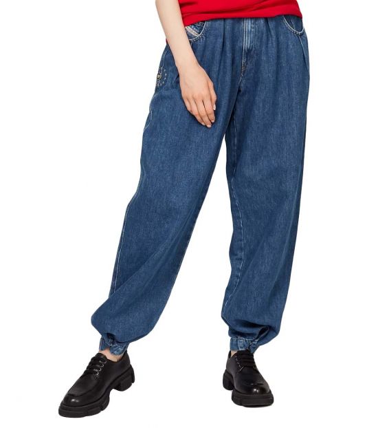 Diesel Navy Blue Double Pleat Baggy 