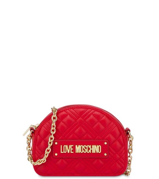 Love Moschino Red Quilted Mini Crossbody Bag