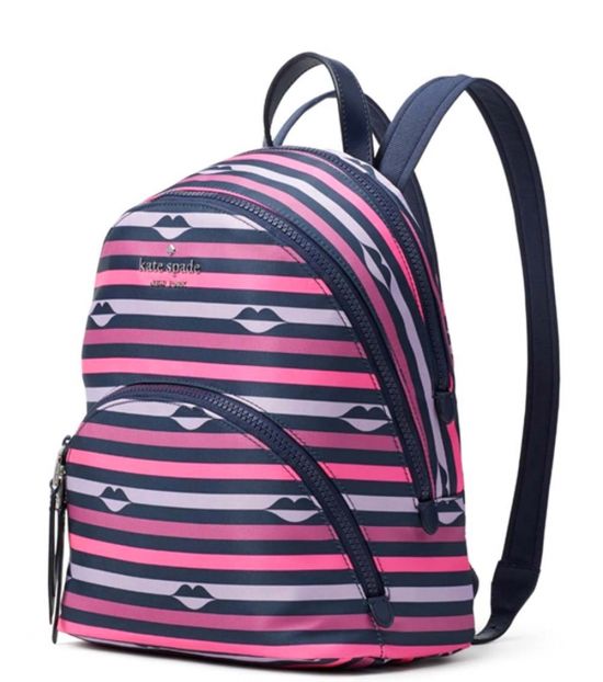 Kate Spade Pink Stripe Karissa Medium Backpack for Women Online India