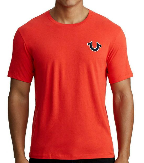 True Religion Orange Buddha Logo T 