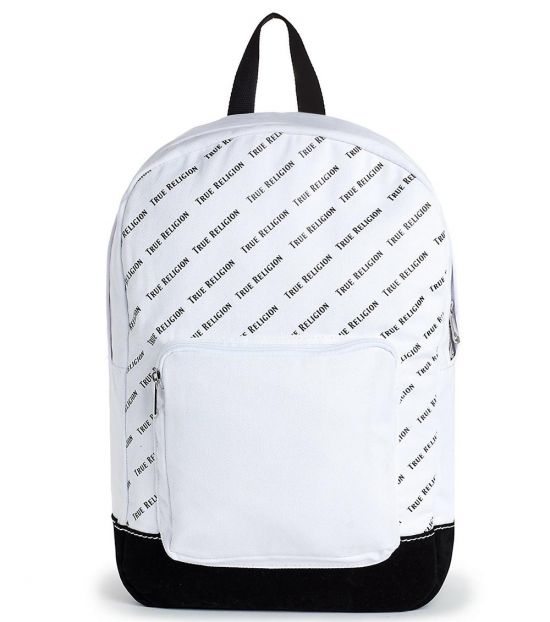 True Religion White Logo Print Large Backpack for Men Online India at ...
