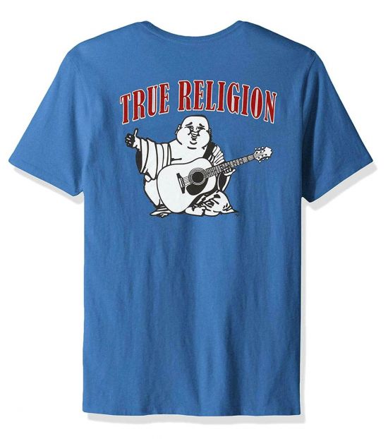 True Religion Blue Buddha Logo T-Shirt 