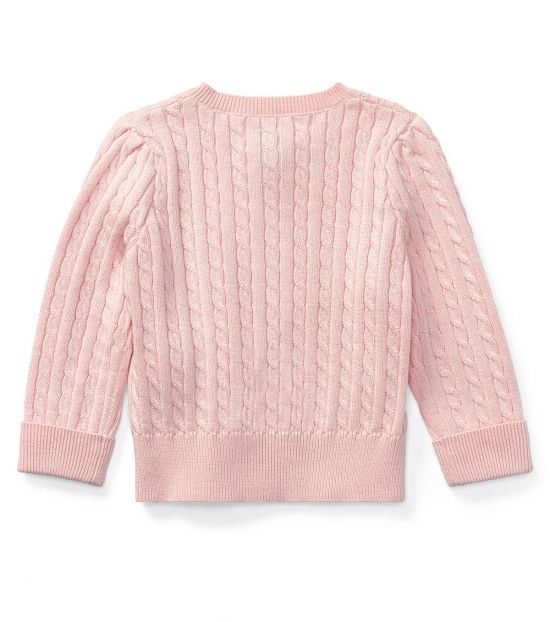 pink cable knit sweater