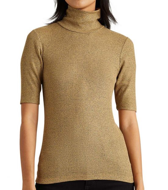 gold sparkle turtleneck