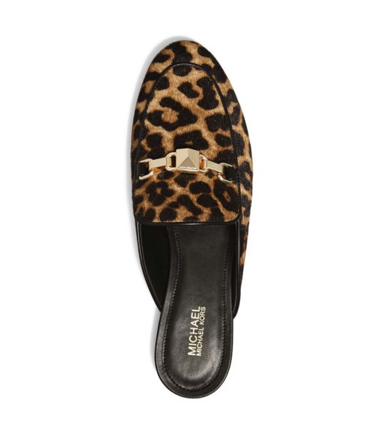 michael kors leopard mules