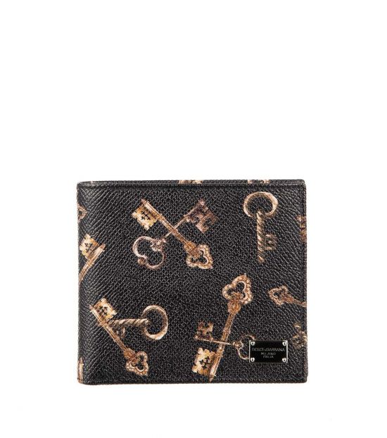 Dolce & Gabbana Dark Brown Keys Print Wallet
