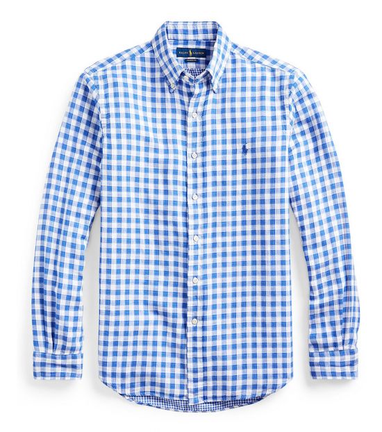 Ralph Lauren Blue Classic-Fit Gingham Shirt