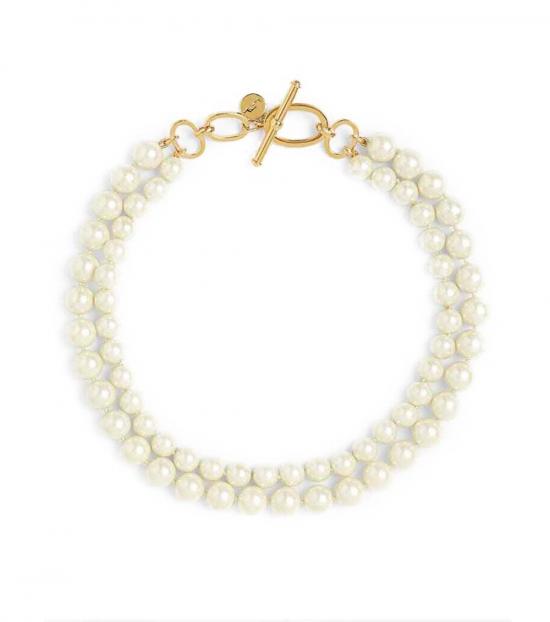 Ralph Lauren White Two-Row Glass Pearl Necklace for Women Online India ...