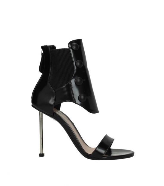 Alexander McQueen Black Back Zip Heels 