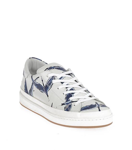Philippe Model White Blue Printed Sneakers