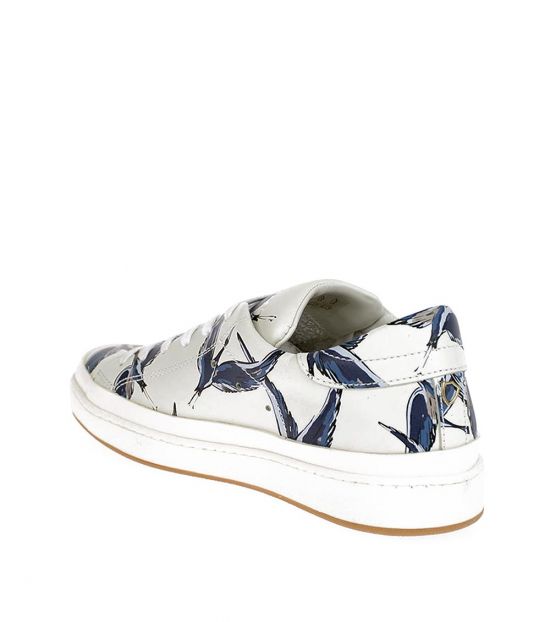 Philippe Model White Blue Printed Sneakers