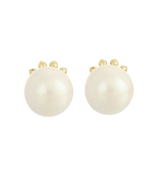 Kate Spade Gold Pearl Reversible Crystal Pearl Back Earrings
