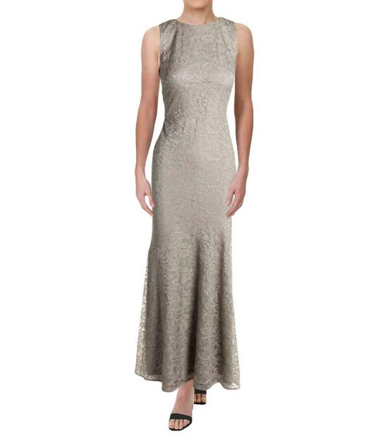ralph lauren silver dress