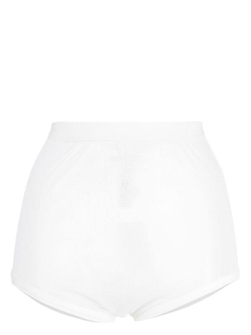 Maison Margiela High-waisted Ribbed Briefs For Women In White