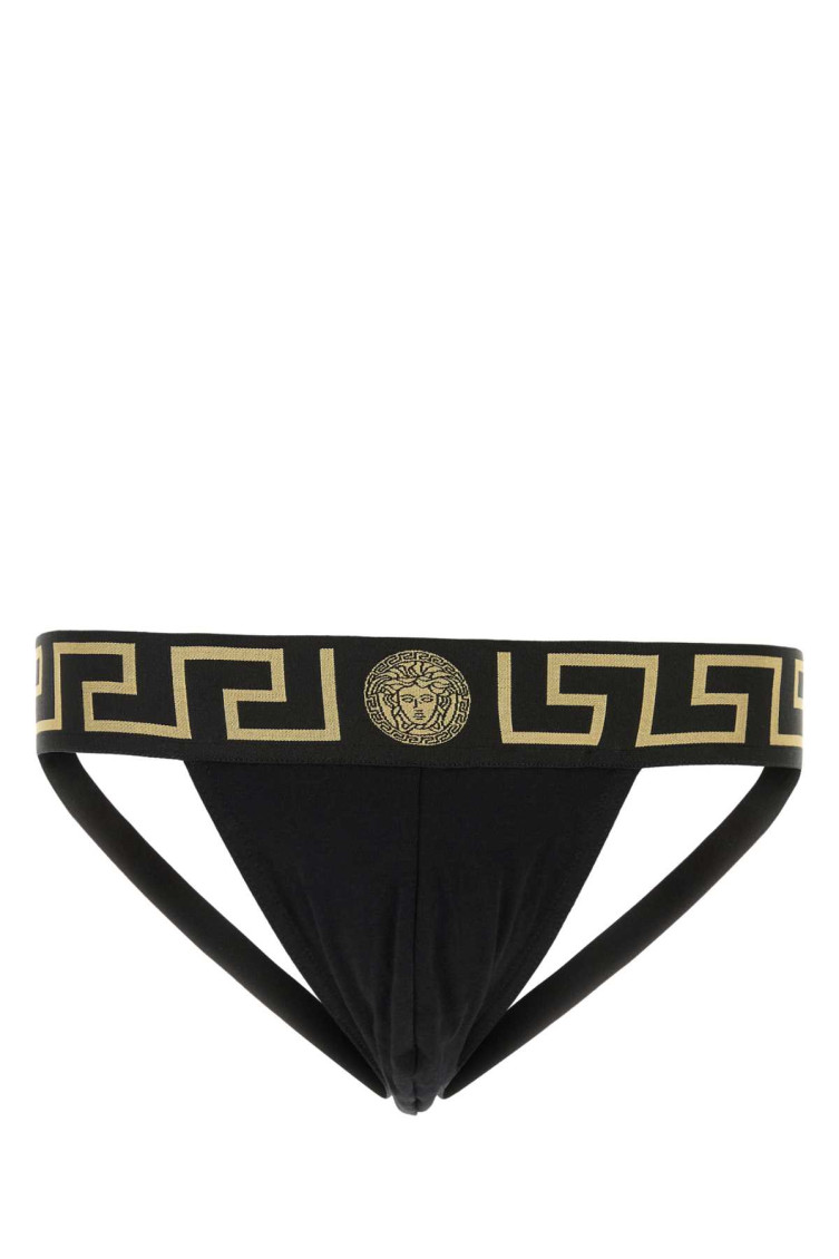 Versace Stretch-jersey-logo-riemen In Black