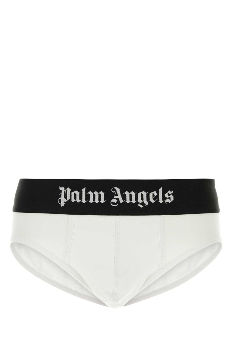 Palm Angels Stretch Cotton Brief Set In White